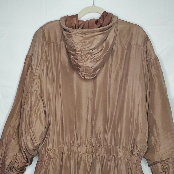 BB Dakota Moda SILK Jacket Lined Retro Hooded Anorak Utility Coat Size XL - Picture 3 of 14